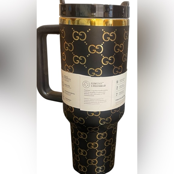 Stanley 40 oz Tumbler With Iconic logo Black and Gold - Picture 4 of 6